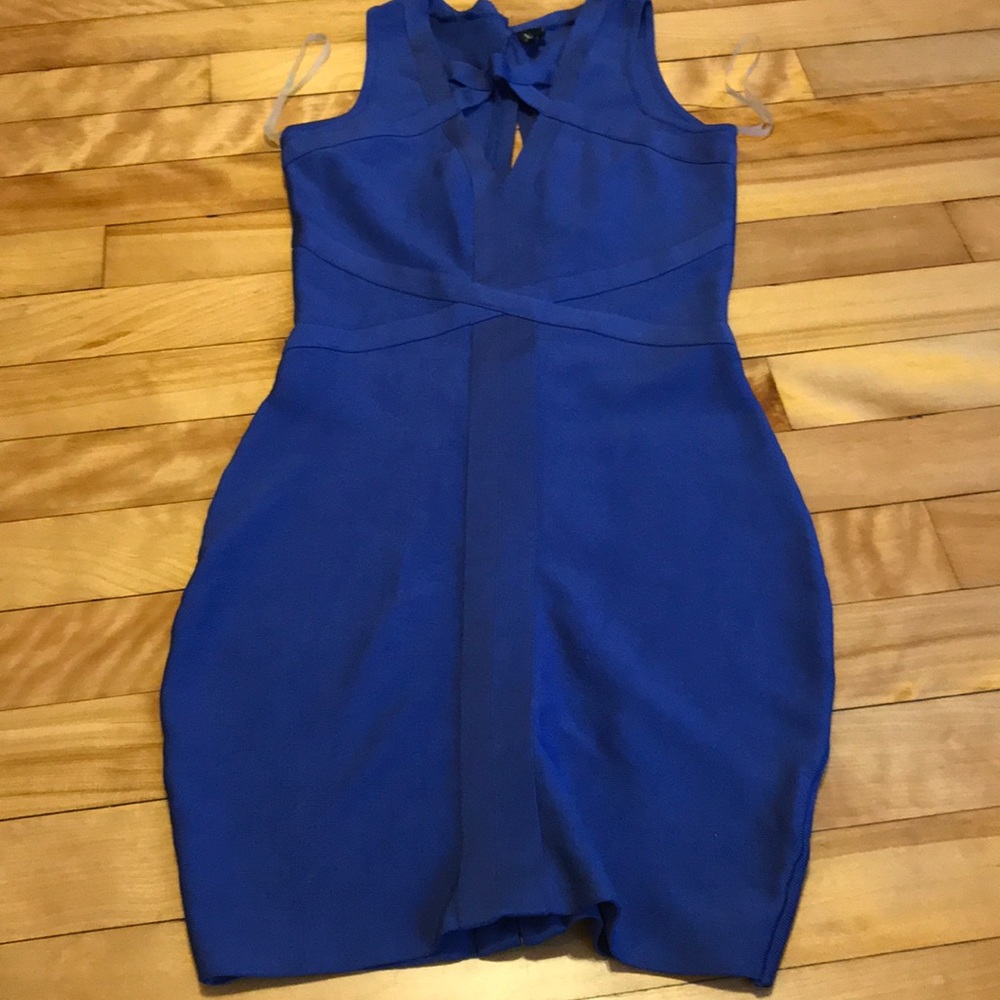 Guess blue body con dress